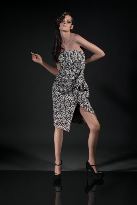 IRFE Floral Bustier Cocktail Dress