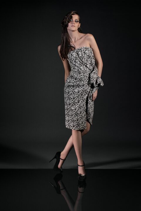 IRFE Floral Bustier Cocktail Dress